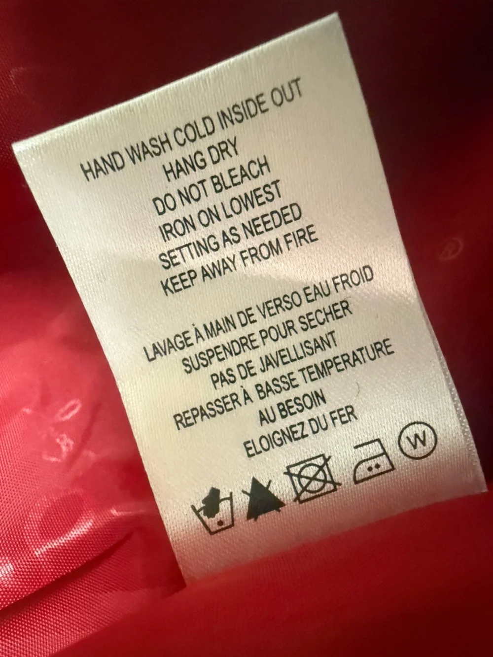 NWT 🔴Samuel Dong Red Satin Jacket with Black Label Detail🔴 - Picture 8 of 10